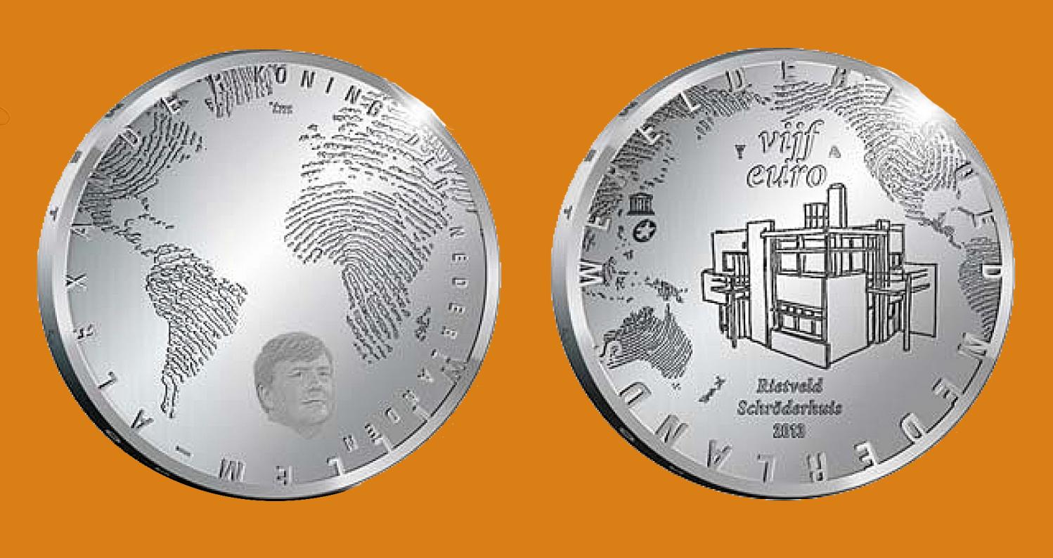 Netherlands 5 2013. Rietveld Schrder House. Silver Proof