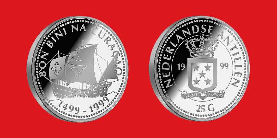 Netherlands Antilles. 25 Gulden 1999. Bon Bini. Proof