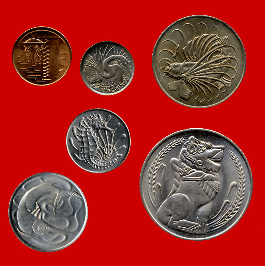 Singapore 6 Coin Set 1967. Unc