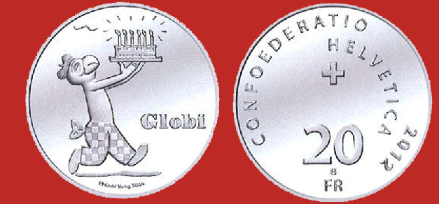 Switzerland. 20 Francs 2012. 80th Birthday of Globi