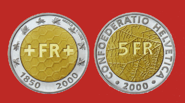 Switzerland. 5 Francs 2000. 150 years of the Swiss Franc