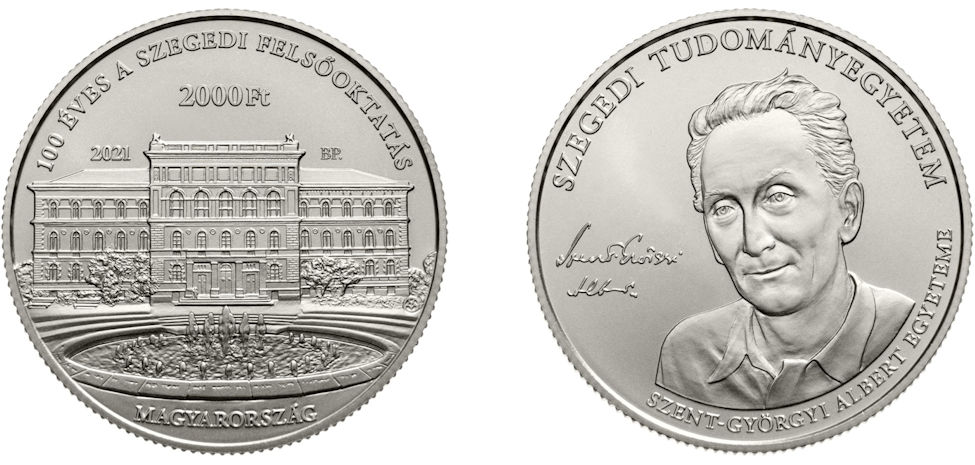 Hungary 2,000 Forint 2021. Szeged University Centennial. Copper-Nickel BU