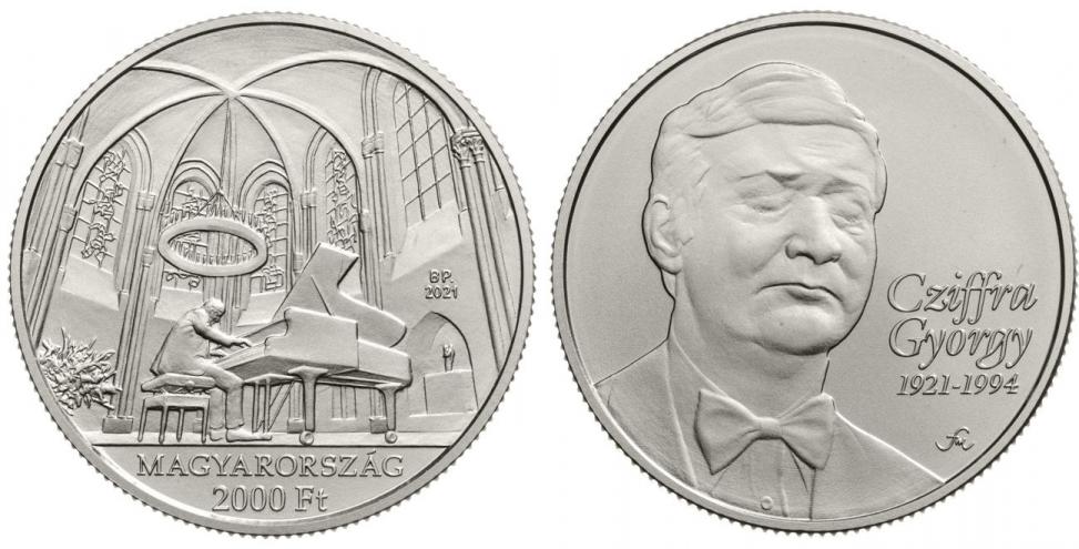 Hungary2,000 Forint 2021. 100th Anniversary Birth of Gyrgy Cziffra. Copper-nickel BU