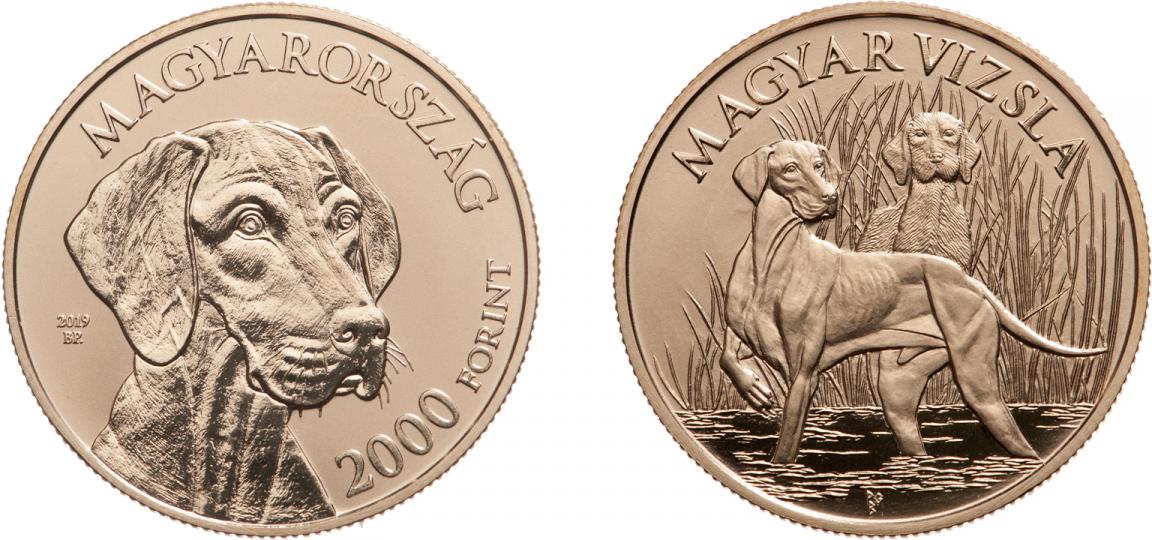Hungary 2,000 Forint 2019. The Hungarian Vizsla. CuNiZn. Prooflike