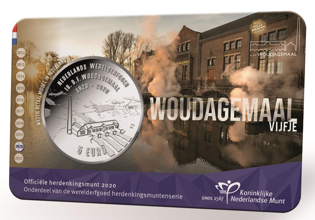 Netherlands 5 2020. Wouda Pumping Station. Silver plated BU