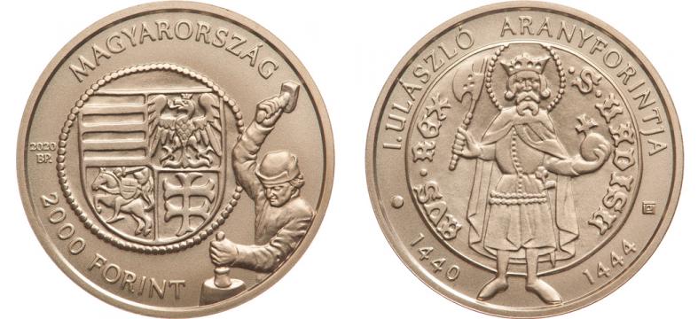 Hungary 2,000 Forint 2020. Gold Florin of Ulszl I. Copper-nickel Uncirculated