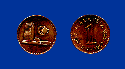 Malaysia 1 Sen 1967. BU