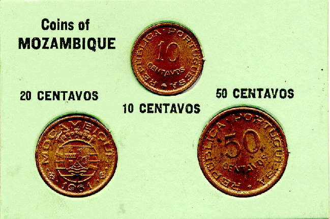 Mozambique 1957-1961 3 Coin Unc Set