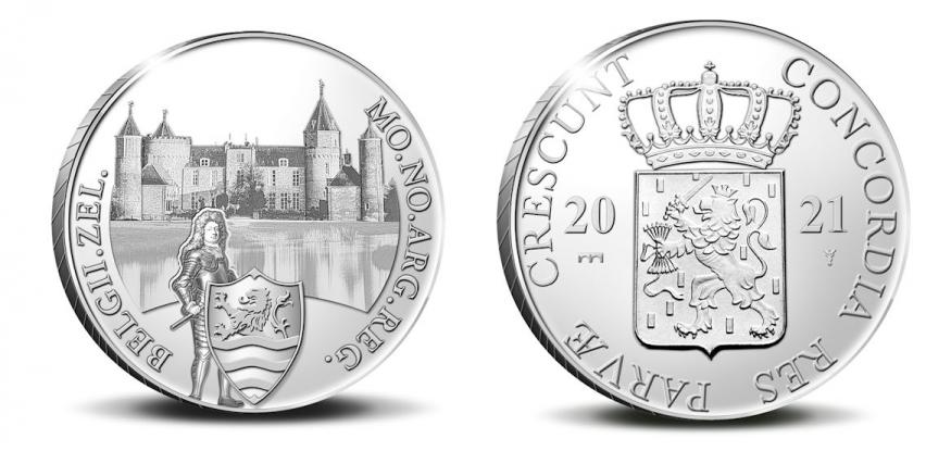 Netherland Silver Ducat 2021-2. Westhove Castle. Proof